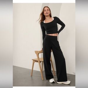 NWT-Athleta Black Venice Wide Leg Pant, 1X and 3X